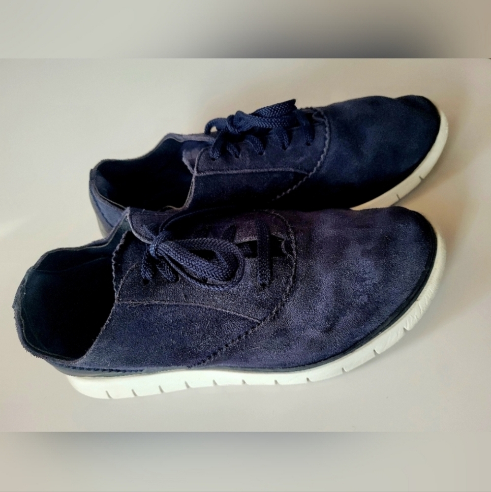 Vionic Women's Taylor Genuine Suede Leather Sneakers Dark Blue US 8.5 - Picture 12 of 13